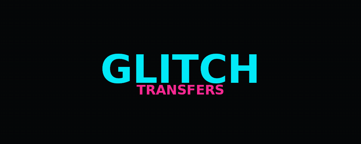 Animated Glitch Transfers logo